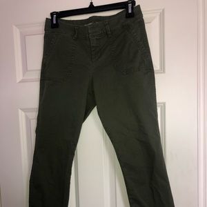 OLD NAVY cropped army green canvas pant